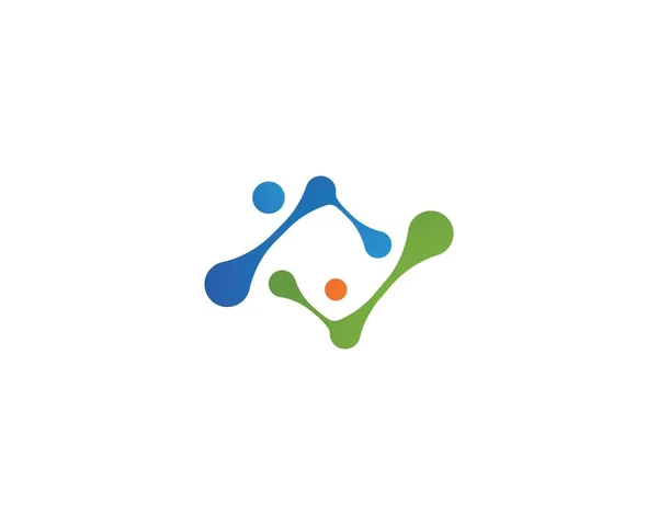 Vettore logo molecola — Vettoriale Stock