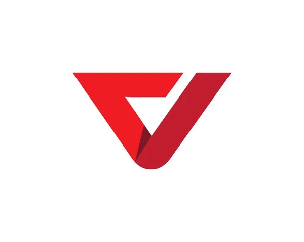 Logotipo V letra — Vetor de Stock
