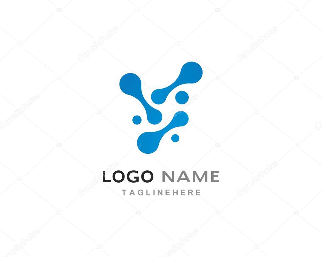 Molecule logo vector icon template