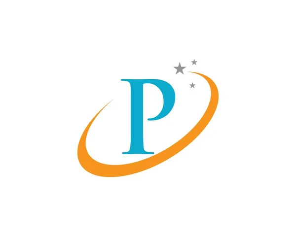 P Buchstabe Logo — Stockvektor