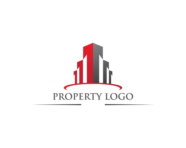 Logodesign für Immobilien und Bauwesen — Stockvektor