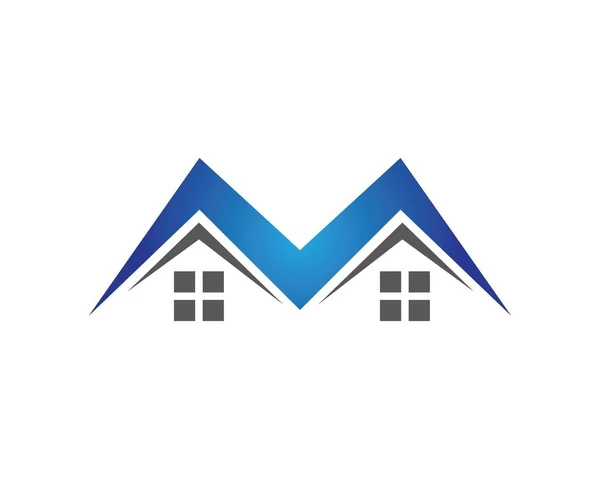 Diseño del logotipo de propiedad y construcción — Vector de stock