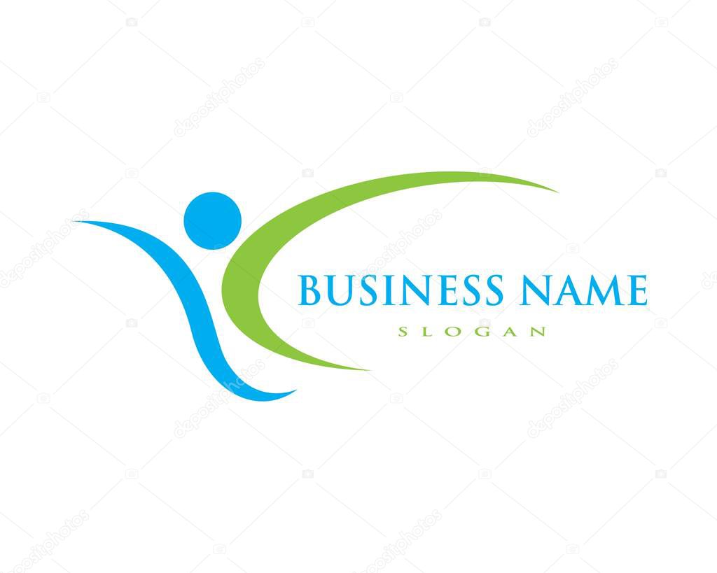 Fun people Healthy Life Logo template vector icon