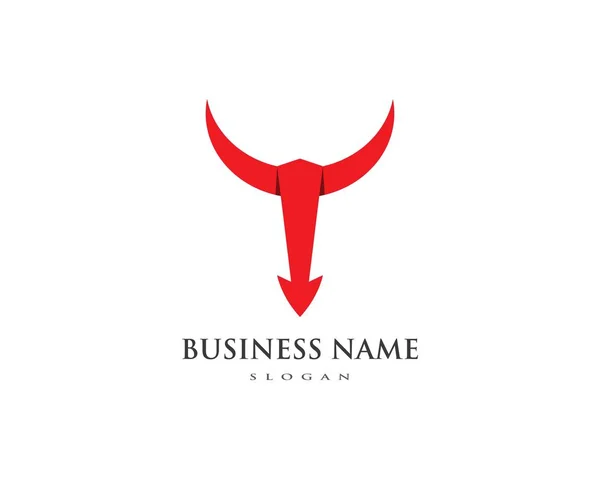 Bull Taurus Logo Szablon — Wektor stockowy