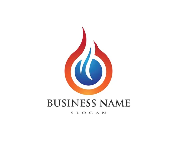 Fire flame Logo Template — Stock Vector