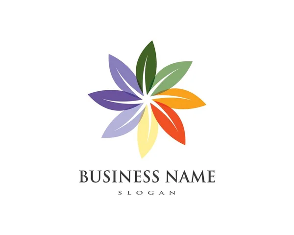 Lotus flores diseño logo Plantilla icono — Vector de stock
