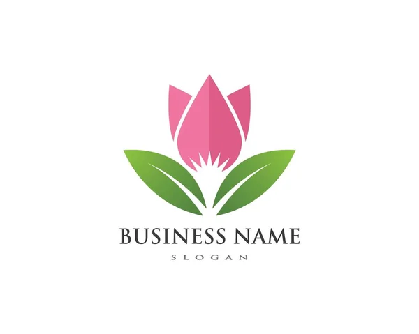 Lotusblumen Design Logo Vorlage Symbol — Stockvektor