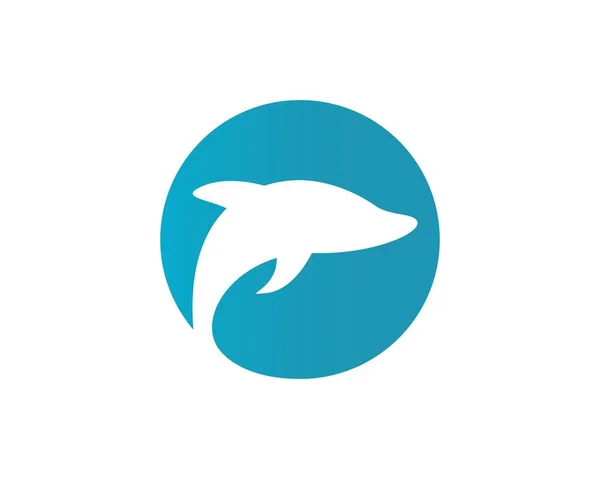 Vecteur icône logo dauphin — Image vectorielle