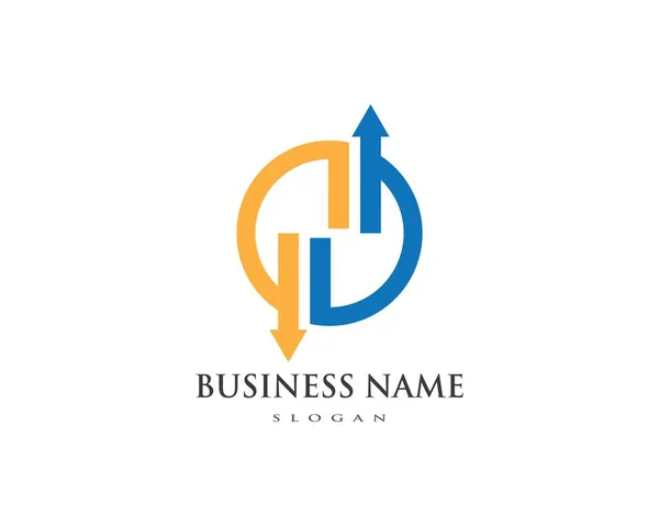 Plantilla de logotipo profesional de finanzas empresariales — Archivo Imágenes Vectoriales