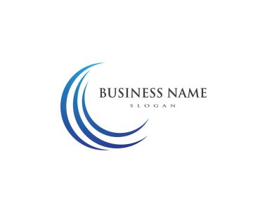 Su dalgası logo şablonu