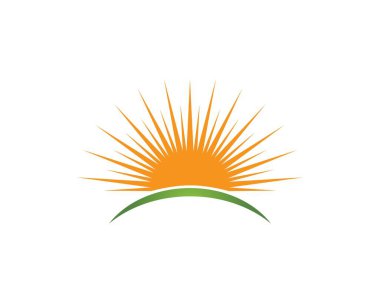 Güneş logosu simgesi şablonu
