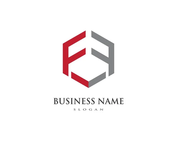 F briefsjabloon Logo Business — Stockvector