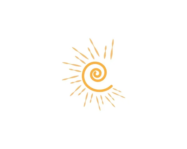 太阳徽标图标模板 — 图库矢量图片