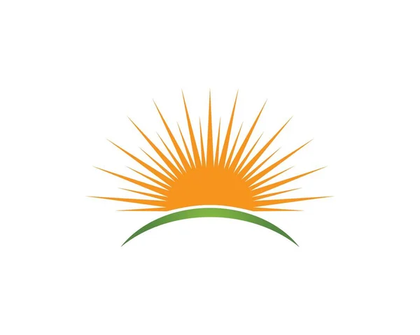 Modèle d'icône logo Sun — Image vectorielle
