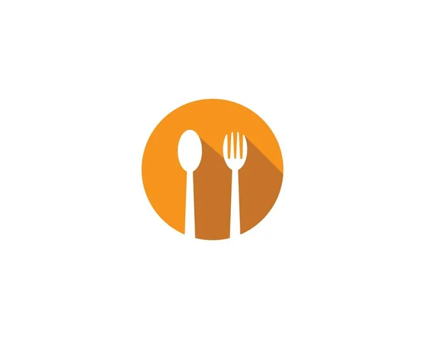 Tenedor y cuchara icono vector — Vector de stock