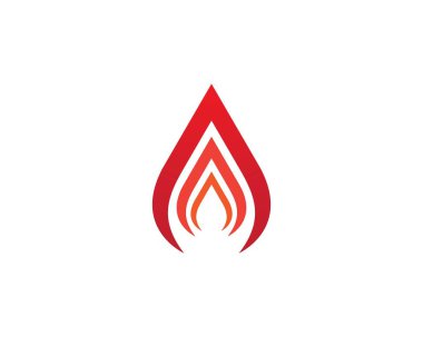 ateş alev logosu şablonu