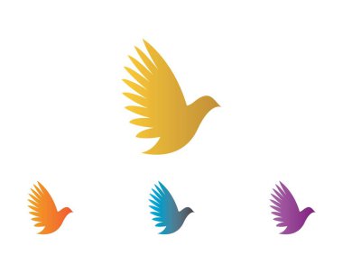 Kuş Güvercini Logo Şablonu