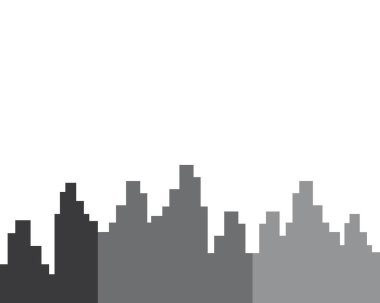 Modern şehir manzarası. Şehir silueti. 