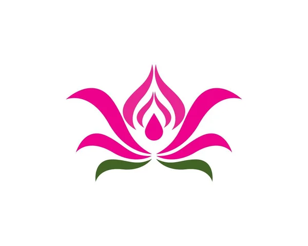 Lotus flowers design logo Template — Stock Vector