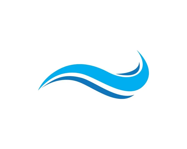 Acqua Onda simbolo e icona Logo Template — Vettoriale Stock