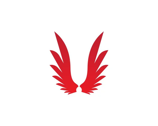Sólyom szárnya logó sablon — Stock Vector