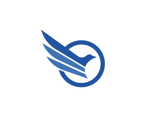Vorlage für das Logo des Vogelflügels — Stockvektor