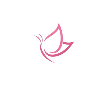 Güzel kelebek logosu şablonu 