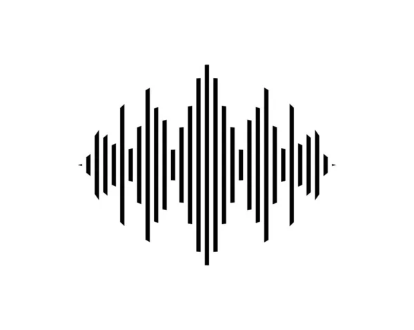 Logotipo de ilustración de onda de sonido — Vector de stock