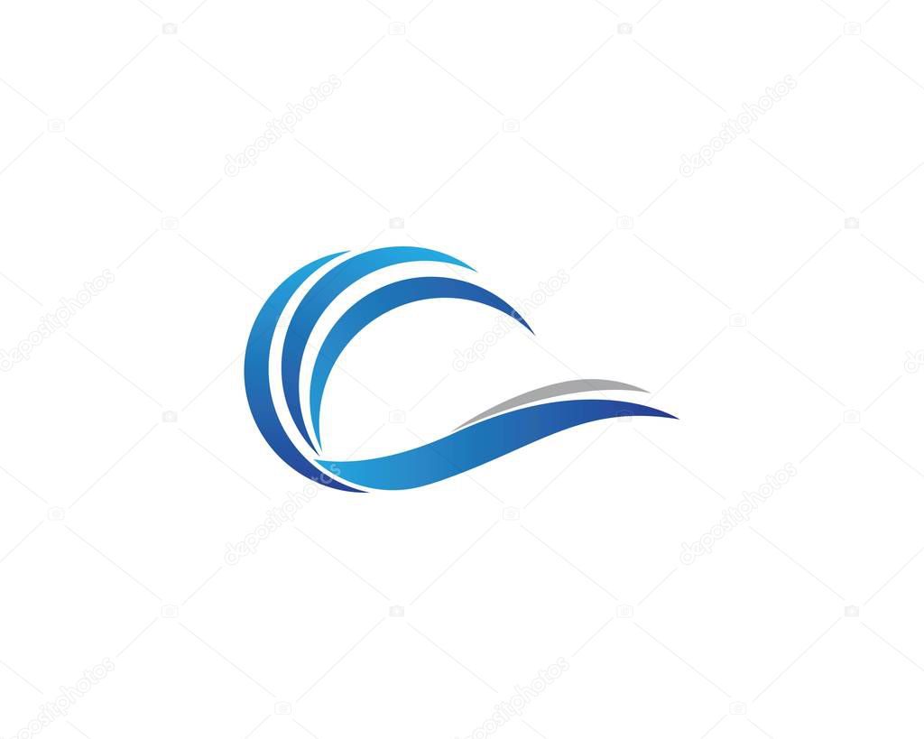 Water Wave symbol and icon Logo Template vector