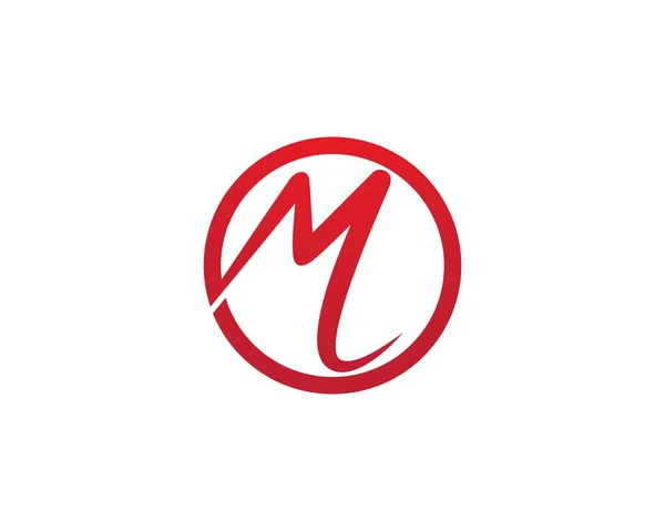 M Carta Logo Negocio — Vector de stock