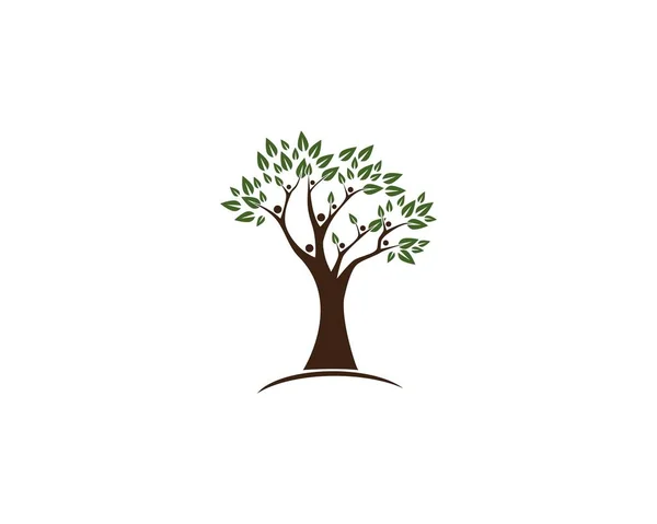 Plantilla de logotipo de árbol familiar — Vector de stock