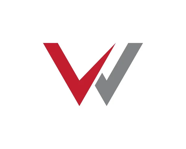 W Carta Logo Negocio — Vector de stock