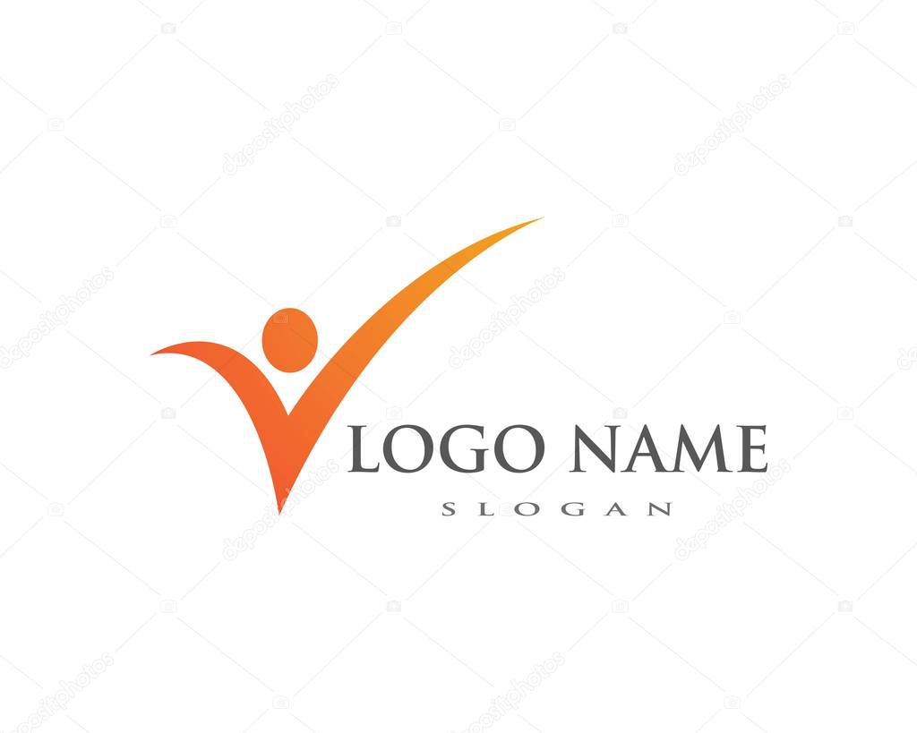 Human character logo sign Health care logo sign