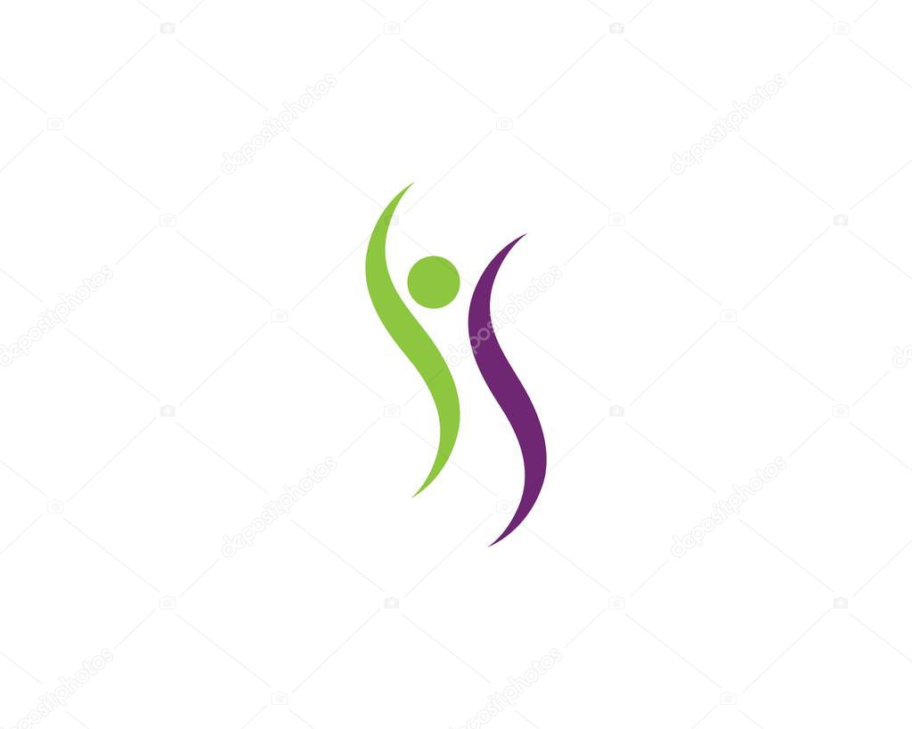 Human character logo sign Health care logo sign