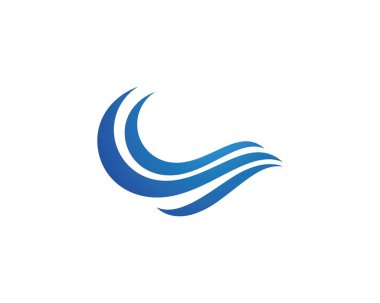 Su Dalgası sembolü ve simge logo şablonu 
