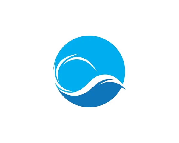 Acqua Onda simbolo e icona Logo Template — Vettoriale Stock