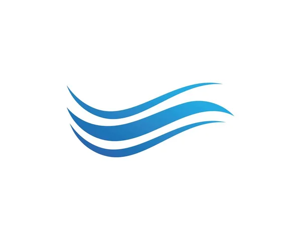 Vand bølge symbol og ikon Logo skabelon – Stock-vektor
