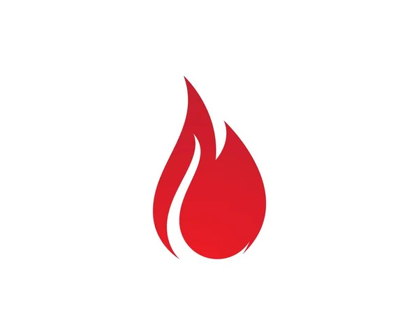 Fuoco fiamma logo modello — Vettoriale Stock