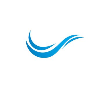 Su Dalgası sembolü ve simge logo şablonu