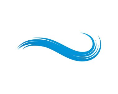 Su Dalgası sembolü ve simge logo şablonu