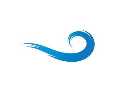 Su Dalgası sembolü ve simge logo şablonu