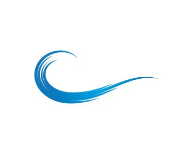 Su Dalgası sembolü ve simge logo şablonu 