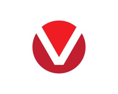 V harfi logo şablonu 