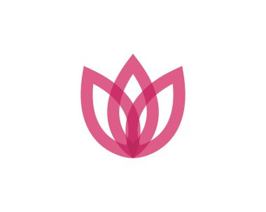 Lotus çiçekleri tasarım logosu Şablon