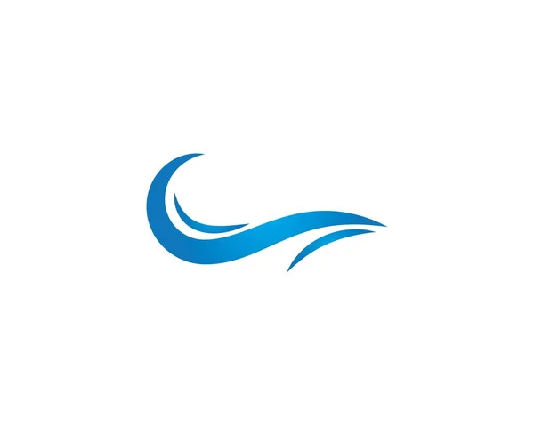 Acqua Onda simbolo e icona Logo Template — Vettoriale Stock