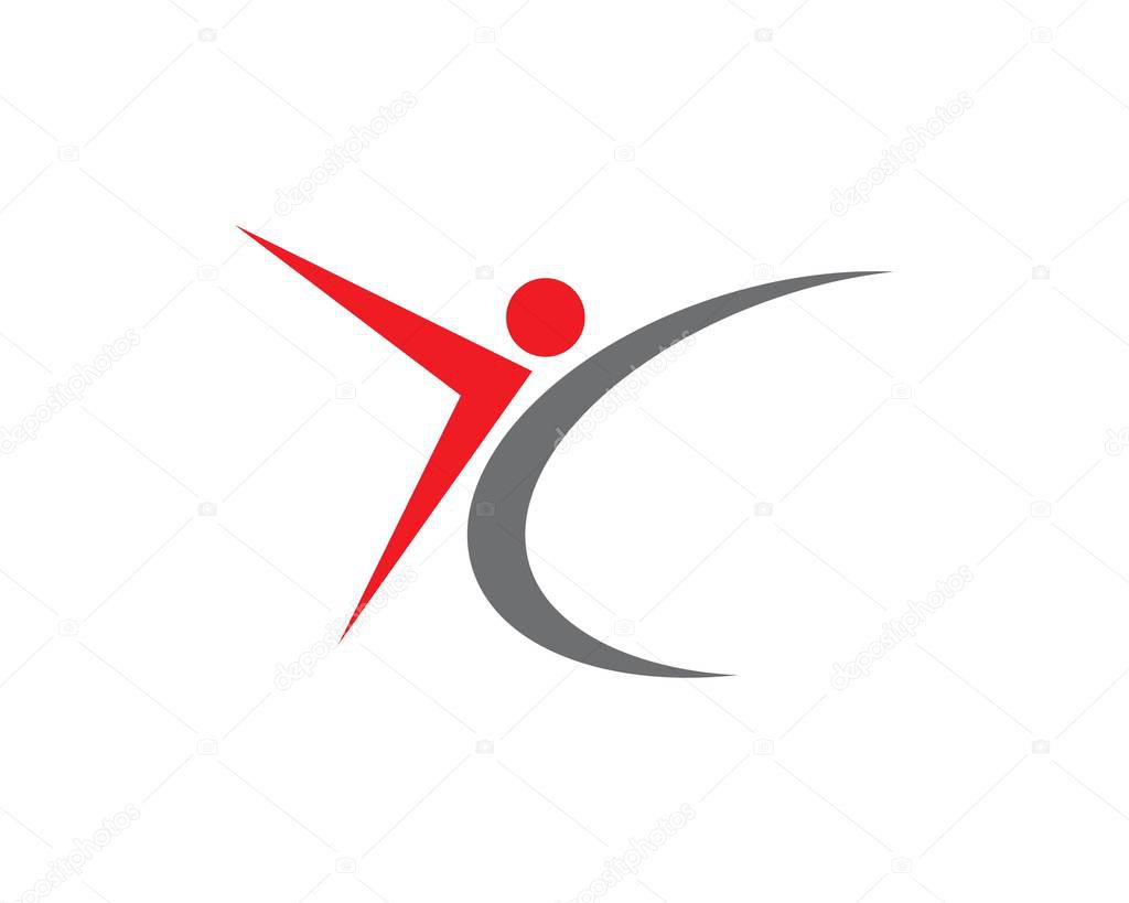 Human character logo sign