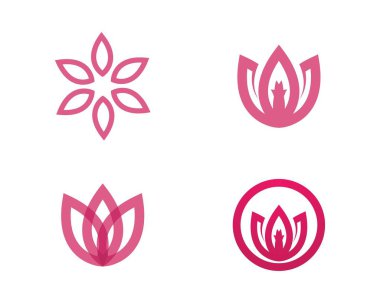  çiçek tasarım logo şablonu