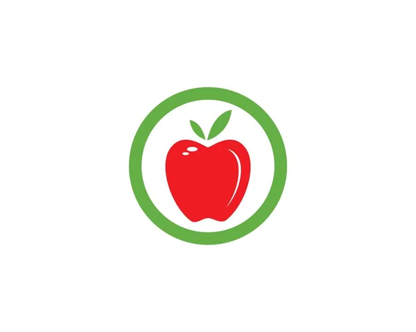 Vorlage zur Abbildung von Apfelvektoren — Stockvektor