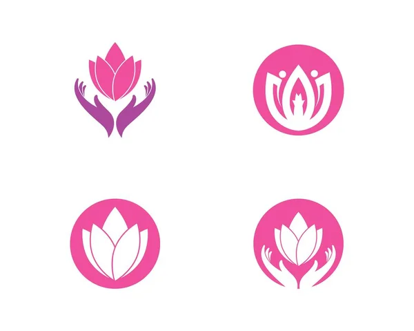 Çiçek tasarım logo şablonu — Stok Vektör