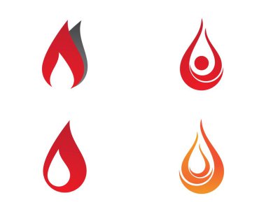 ateş alev logosu şablonu